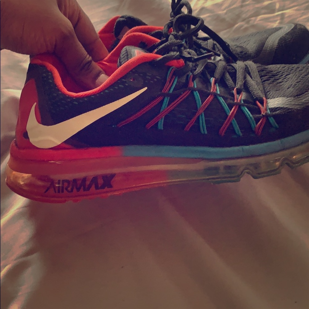 Nike shoes red blue and black